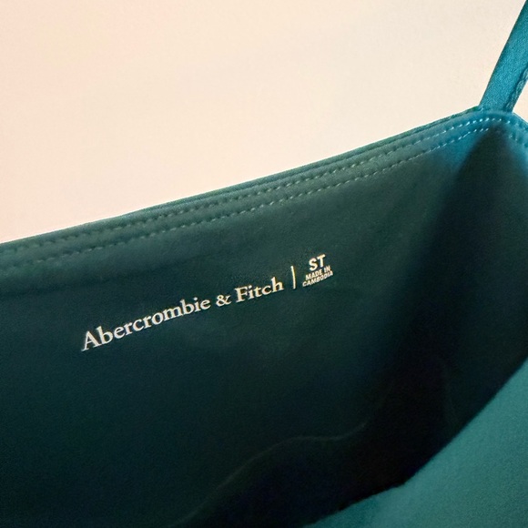 Abercrombie & Fitch Teal Slip Dress short tall LOOK! - Picture 3 of 3
